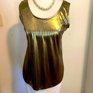 NWT gold metallic tank